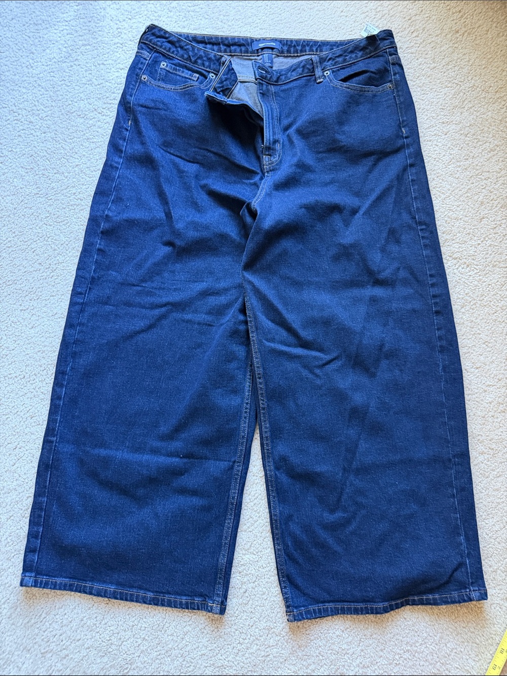 Women’s Wide-Leg Dark Blue Denim Jeans